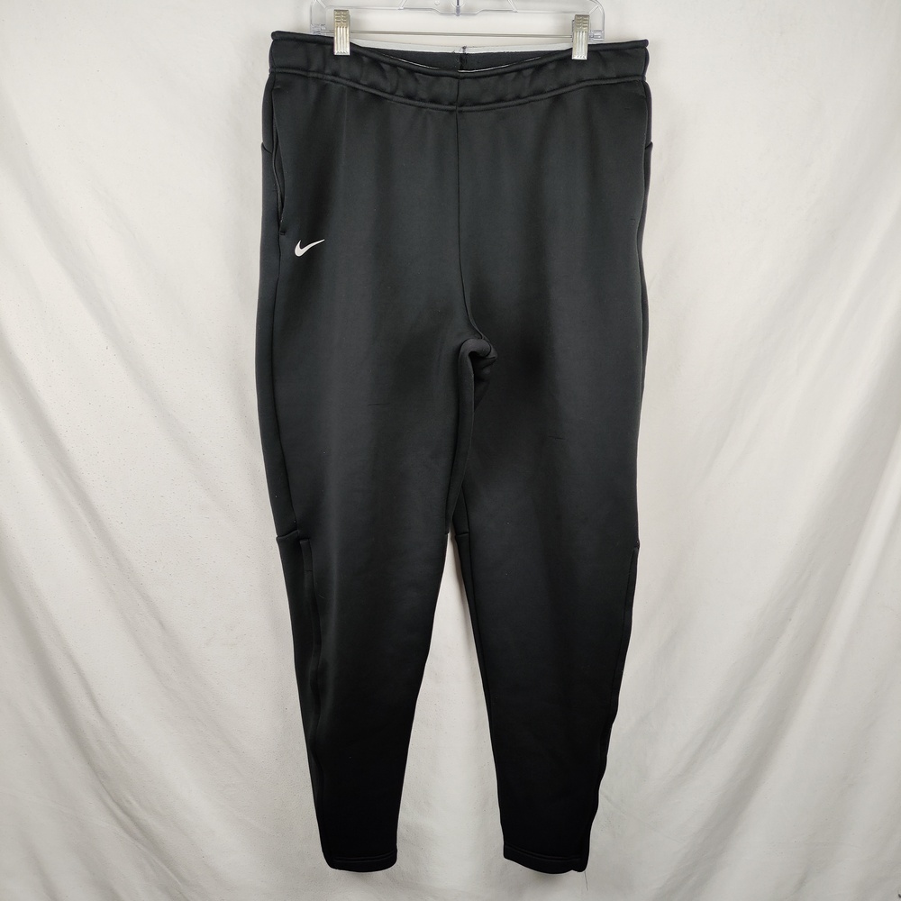 Nike Dri-FIT Pants Mens Large Black Fleece Joggers Elastic Waist Athletic Gym